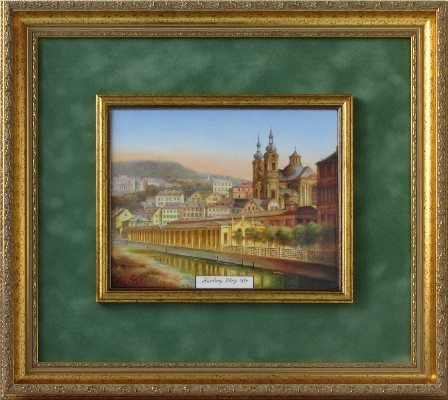 Obraz Karlovy Vary 1870 49x44 (25x20 cm)